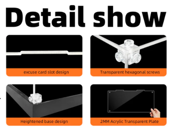 1:8 / Showcase - Showcase for scale 1:8, 2.7mm thickness acrylic, blocked over 90% UV light (NEW version) - Kopie